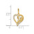 Image of 14K Yellow Gold CZ LOVE Heart Pendant