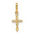 Image of 14K Yellow Gold CZ Textured Cross Pendant