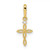 Image of 14K Yellow Gold CZ Textured Cross Pendant