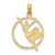Image of 14K Yellow Gold Dancer In Circle Frame Pendant