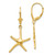 Image of 14K Yellow Gold Dancing Starfish Leverback Earrings TF1840