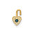 Image of 14K Yellow Gold December Simulated Birthstone Heart Charm
