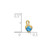 Image of 14K Yellow Gold December Simulated Birthstone Heart Charm