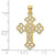 Image of 14K Yellow Gold Delicate Cut-Out Cross Pendant