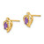 Image of 17mm 14K Yellow Gold Diamond & Amethyst Earrings XBS479