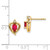 Image of 17mm 14K Yellow Gold Diamond & Ruby Stud Earrings XBS491