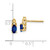 Image of 9mm 14K Yellow Gold Diamond & Sapphire Earrings XBS287