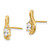 Image of 14mm 14K Yellow Gold Diamond & White Topaz Earrings XBS416