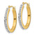 Image of 21mm 14K Yellow Gold Diamond Fascination Round Hinged Hoop Earrings DF230