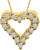 Image of 14K Yellow Gold Diamond Heart Pendant (Chain NOT included) (CM-P923)
