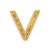 Image of 14K Yellow Gold Diamond Initial V Pendant