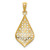 Image of 14K Yellow Gold Diamond-cut Dangle Pendant
