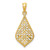 Image of 14K Yellow Gold Diamond-cut Dangle Pendant