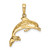 Image of 14K Yellow Gold Dolphin Swimming Pendant