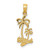 Image of 14K Yellow Gold Double Palm Trees Pendant C3324