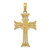 Image of 14K Yellow Gold Dove On Cross Pendant