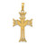 Image of 14K Yellow Gold Dove On Cross Pendant