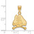 Image of 14K Yellow Gold East Carolina University Medium Pendant by LogoArt (4Y003ECU)