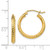Image of 20mm 14K Yellow Gold Edged Shiny-Cut 2.5X20mm Hollow Hoop Earrings