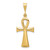 Image of 14K Yellow Gold Egyptian Ankh Cross Pendant