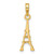 Image of 14K Yellow Gold Eiffel Tower Pendant