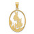 Image of 14K Yellow Gold Enamel Angelfish In Underwater Scene Pendant