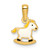 Image of 14k Yellow Gold Enamel Rocking Horse Pendant