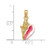 Image of 14K Yellow Gold Enameled 3-D Conch Shell Pendant