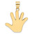 Image of 14K Yellow Gold Enameled Autism Handprint Pendant
