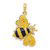 Image of 14K Yellow Gold Enameled Bumblebee Pendant