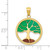 Image of 14K Yellow Gold Enameled Tree Of Life Pendant