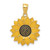 Image of 14K Yellow Gold Enameled Yellow Sunflower Pendant