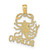 Image of 14K Yellow Gold Engraved Block Scorpio Pendant