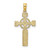 Image of 14K Yellow Gold Engraved Celtic Cross w/ Eternity Circle Pendant