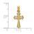 Image of 14K Yellow Gold Engraved Small Cross w/ X Center Pendant