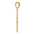 Image of 14K Yellow Gold Etched Square Cross w/ Crown Tips Pendant