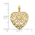 Image of 14K Yellow Gold Fancy Heart Pendant D5036