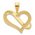 Image of 14K Yellow Gold Fancy Heart Pendant D5097