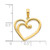 Image of 14K Yellow Gold Fancy Open Heart Pendant