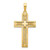 Image of 14K Yellow Gold Fancy Sandblasted Cross Pendant D5140