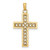 Image of 14K Yellow Gold Filigree Beaded Outline Cross Pendant
