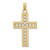 Image of 14K Yellow Gold Filigree Beaded Outline Cross Pendant