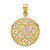 Image of 14K Yellow Gold Filigree Round Pendant