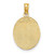 Image of 14K Yellow Gold Fleur-De-Lis On Oval Disc Pendant