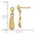 Image of 20mm 14K Yellow Gold Flip Flop Post Dangle Earrings TE740