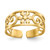 Image of 14K Yellow Gold Floral Toe Ring