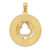 Image of 14K Yellow Gold Florida On Round Frame w/ Dolphins Pendant