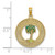 Image of 14K Yellow Gold Florida Round Frame w/ Green Enamel Palm Tree Pendant