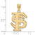 Image of 14K Yellow Gold Florida State University Large Pendant by LogoArt (4Y004FSU)