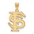 Image of 14K Yellow Gold Florida State University Large Pendant by LogoArt (4Y004FSU)
